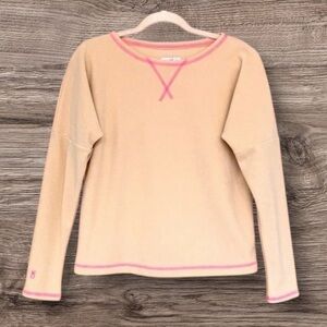 Dudley Stephens Somerset Sweatshirt Natural Blush Pink Terry Fleece XS